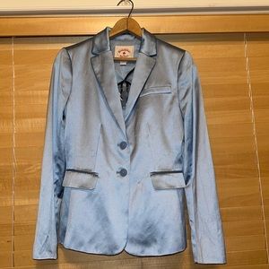 Satin Brooks Brothers sky blue blazer